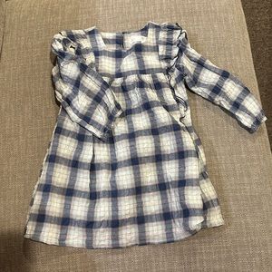 Zara girls plaid blue dress
